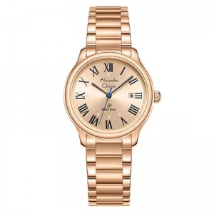 Alexandre Christie AC 1042 Rosegold Full Steel Lady LDFRGLN